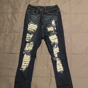 Fashion Nova Super High-Rise Ripped Skinny Jeans